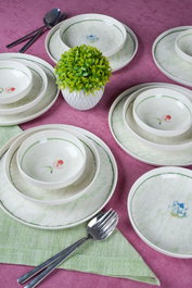 Hermia Juego de cena de porcelana Ebrusu de 18 piezas Multicolor